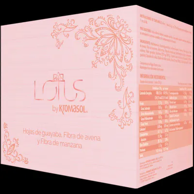 Lotus de Kromasol, caja de 36 sobres de fibra en polvo