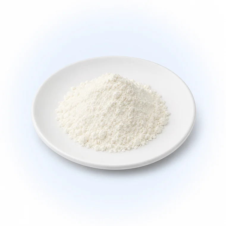 Antara by Kromasol, porción de 35 g, proteína en polvo servida en un plato